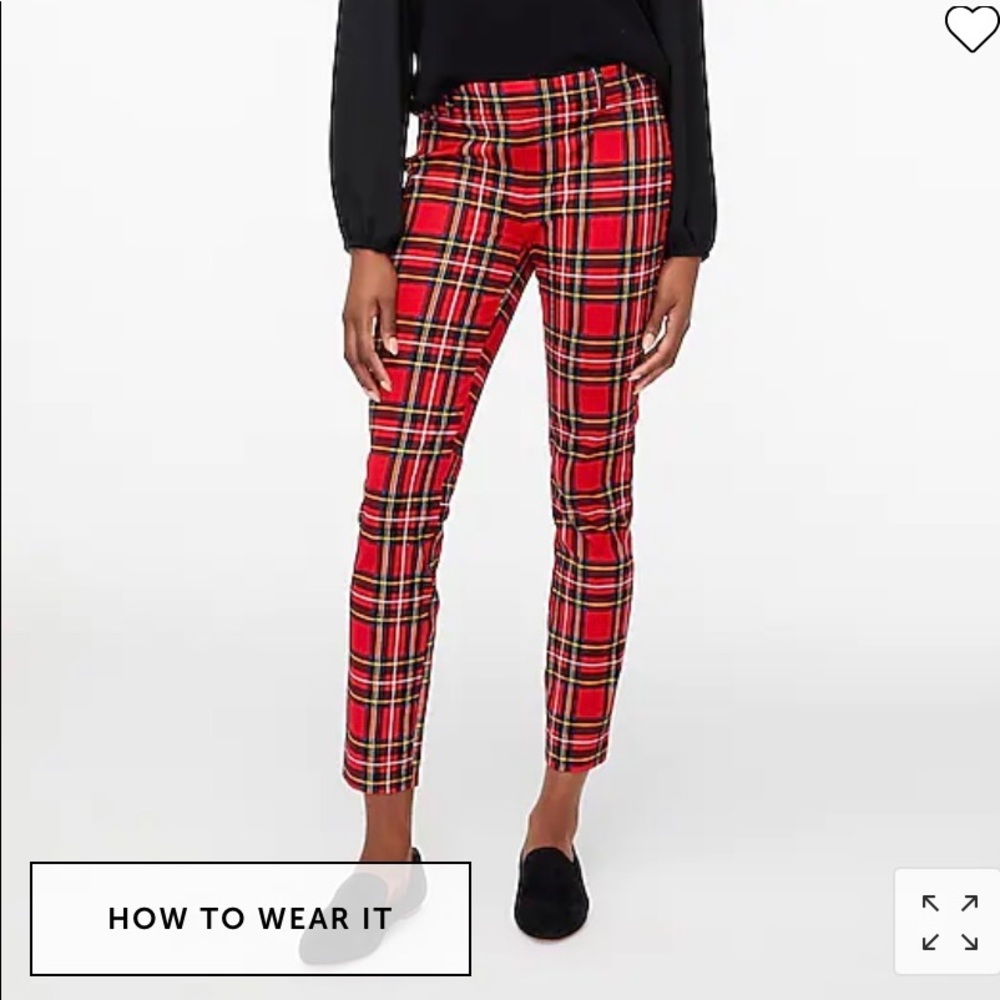 J crew Winnie part in red-black tartan